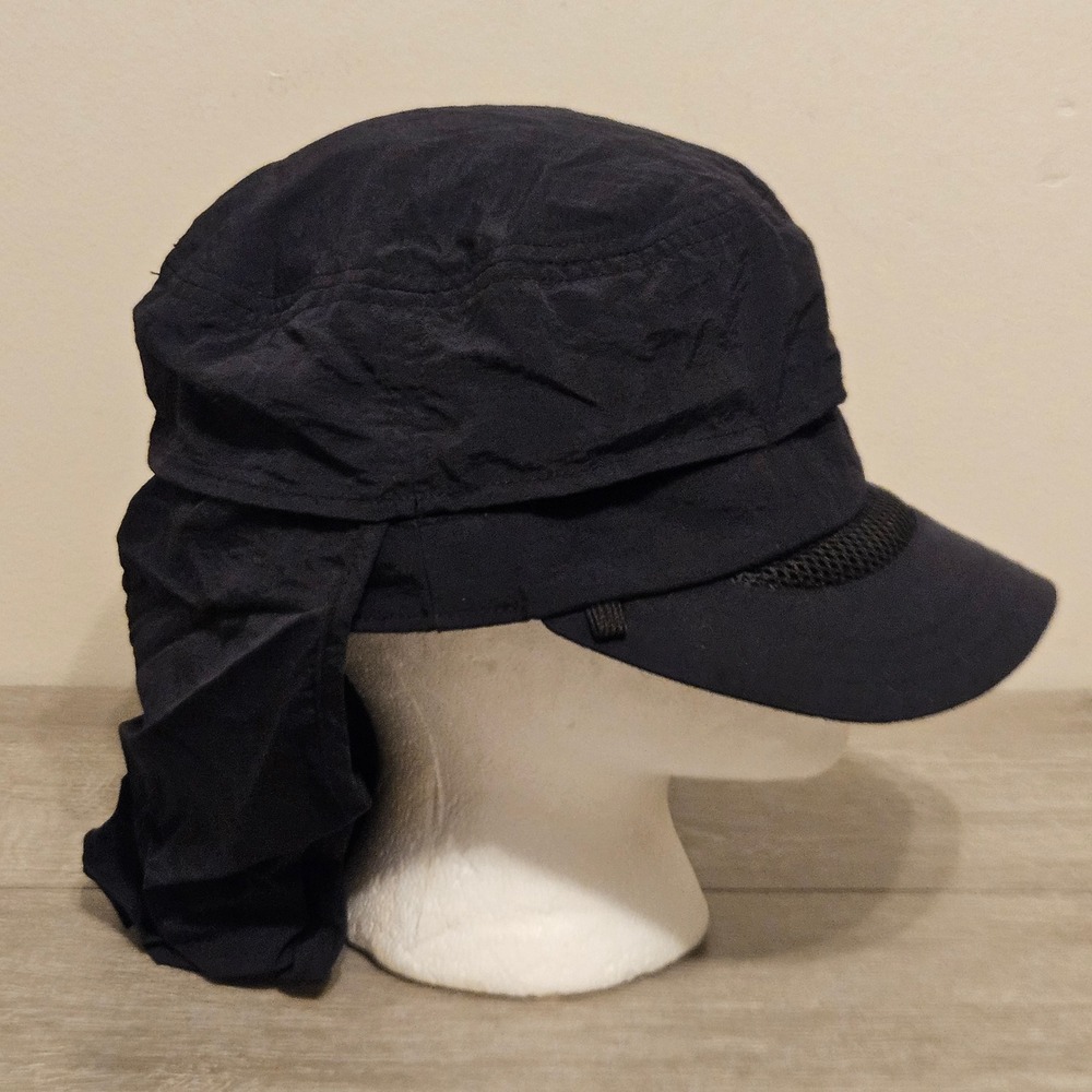 Marmot Mens Black Sun Hat with Neck Flap Adjustable Hiking Fishing Cap - Picture 2 of 7